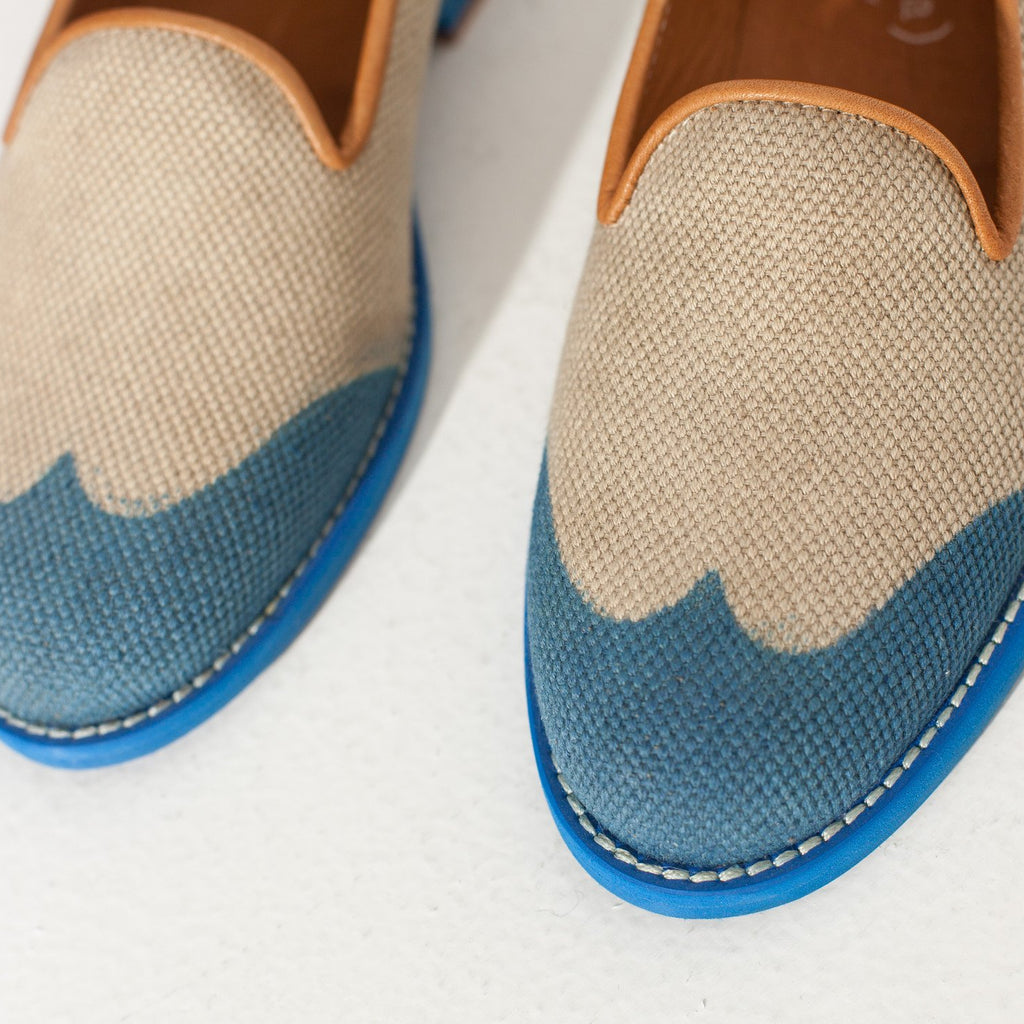 Wingtip Loafer in Blue